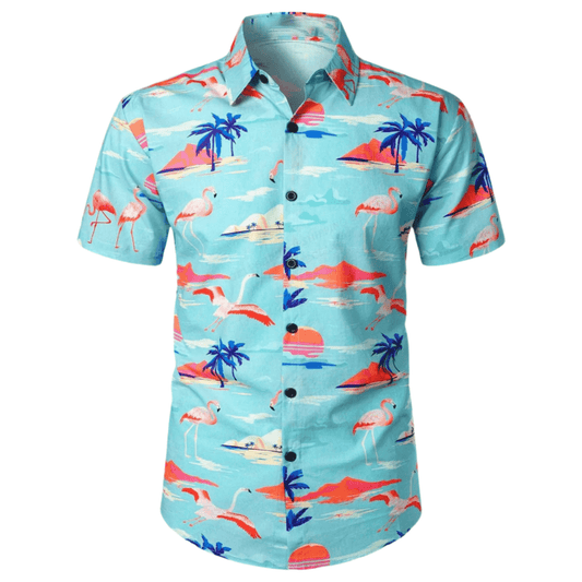 Men's Shirt Hawaiian Short-Sleeve | Santino Casual Wear Rebooters Mens Shirts