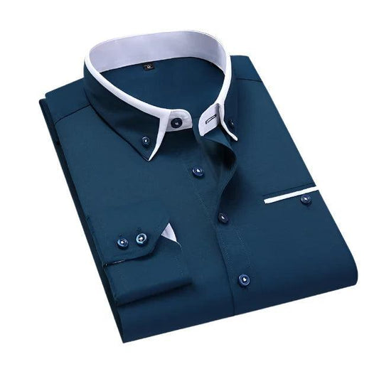 Men's Shirt Long-Sleeve Slim | Damian for Stylish Comfort Rebooters Mens Shirts