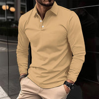 Men's Shirt Long-Sleeve Polo | Thiago Casual Fashion Rebooters Mens Shirts