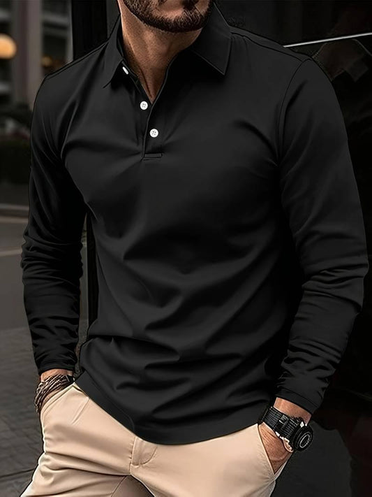 Men's Shirt Long-Sleeve Polo | Thiago Casual Fashion Rebooters Mens Shirts