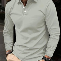 Men's Shirt Long-Sleeve Polo | Thiago Casual Fashion Rebooters Mens Shirts