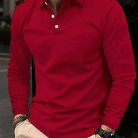 Men's Shirt Long-Sleeve Polo | Thiago Casual Fashion Rebooters Mens Shirts