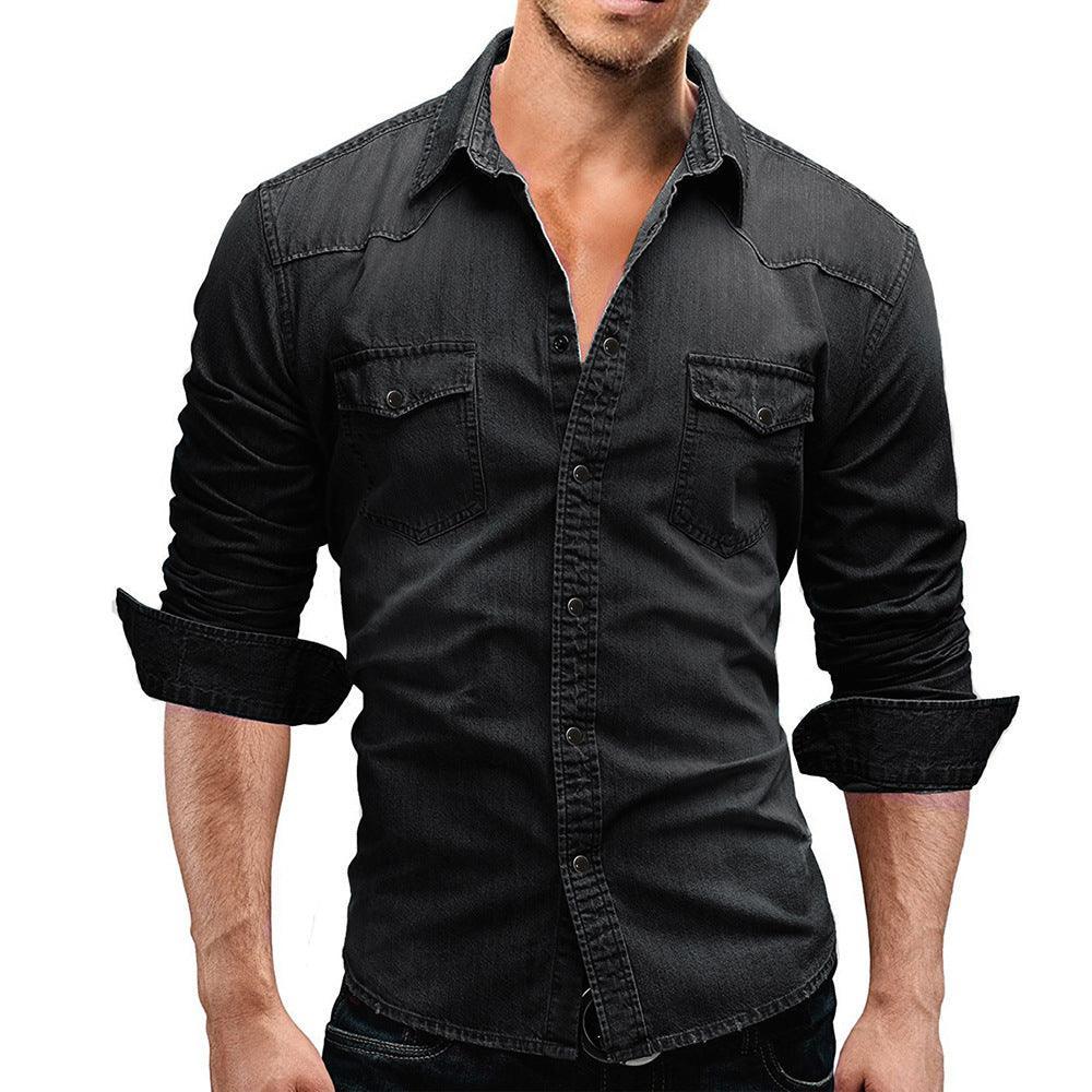 Men's Shirt Denim Retro | Hugo for Stylish Casual Wear Rebooters Mens Shirts