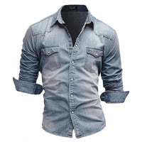 Men's Shirt Denim Retro | Hugo for Stylish Casual Wear Rebooters Mens Shirts