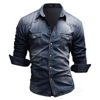 Men's Shirt Denim Retro | Hugo for Stylish Casual Wear Rebooters Mens Shirts