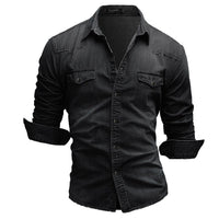 Men's Shirt Denim Retro | Hugo for Stylish Casual Wear Rebooters Mens Shirts