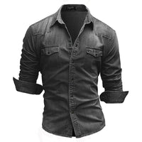 Men's Shirt Denim Retro | Hugo for Stylish Casual Wear Rebooters Mens Shirts