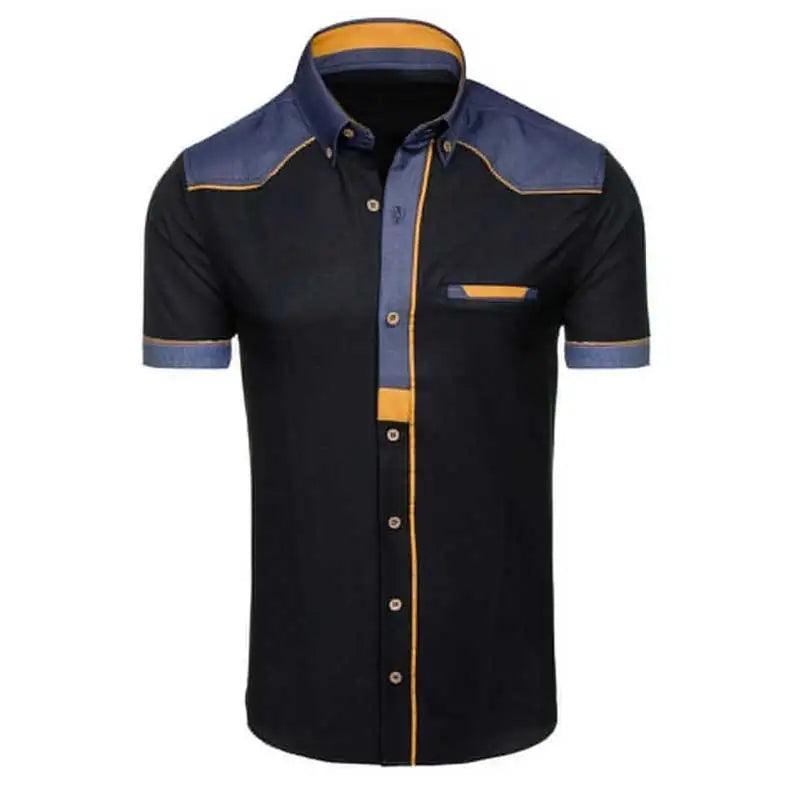 Men's Shirt Short-Sleeve Denim Polo | Jose for Casual Style Rebooters Mens Shirts