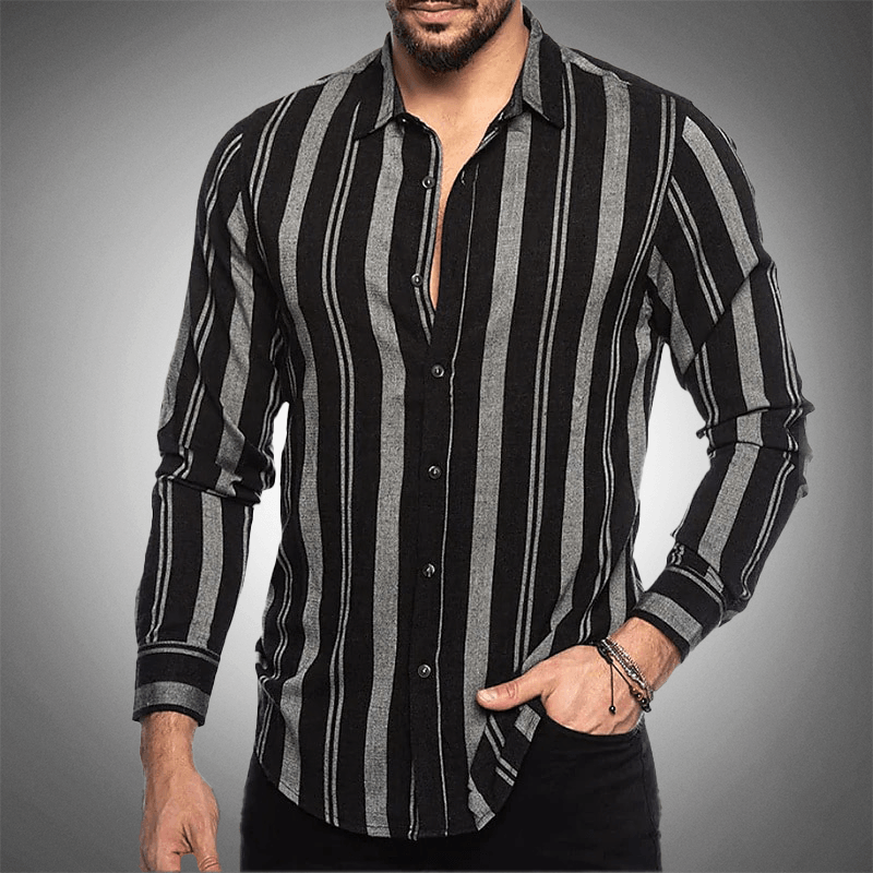 Men's Slim Fit Striped Shirt Alejandro - Rebooters