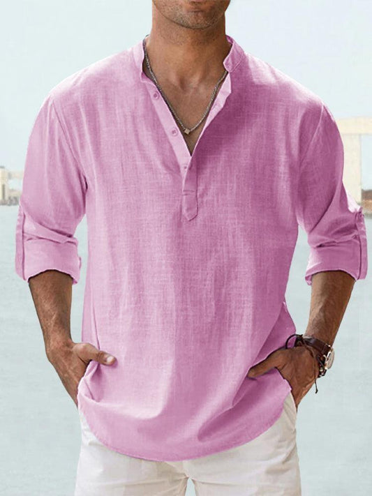 Men's Stand Collar Loose Shirt Felipe for Stylish Comfort Rebooters Mens Shirts