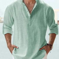 Men's Stand Collar Loose Shirt Felipe for Stylish Comfort Rebooters Mens Shirts