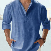 Men's Stand Collar Loose Shirt Felipe for Stylish Comfort Rebooters Mens Shirts