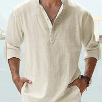 Men's Stand Collar Loose Shirt Felipe for Stylish Comfort Rebooters Mens Shirts