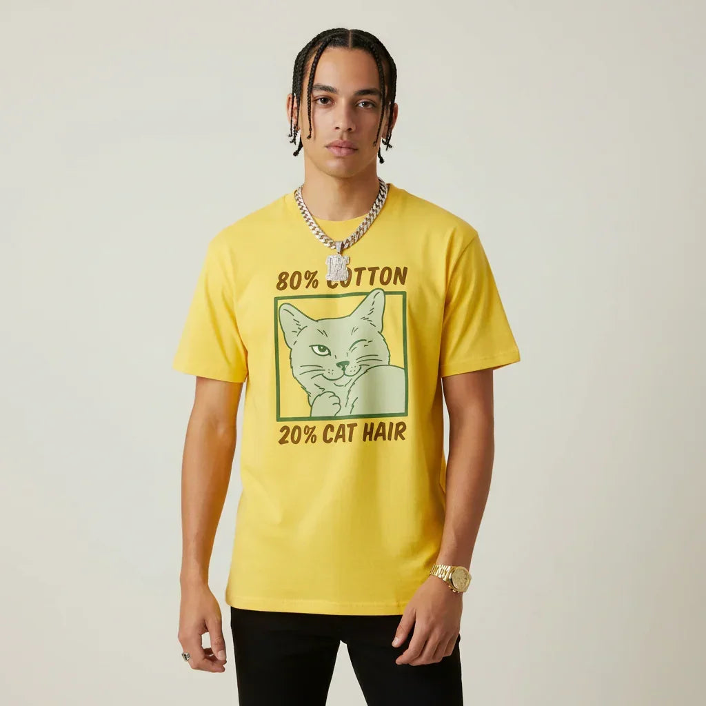 Men’s 80% Cotton 20% Cat Hair T-Shirt | Rebooters