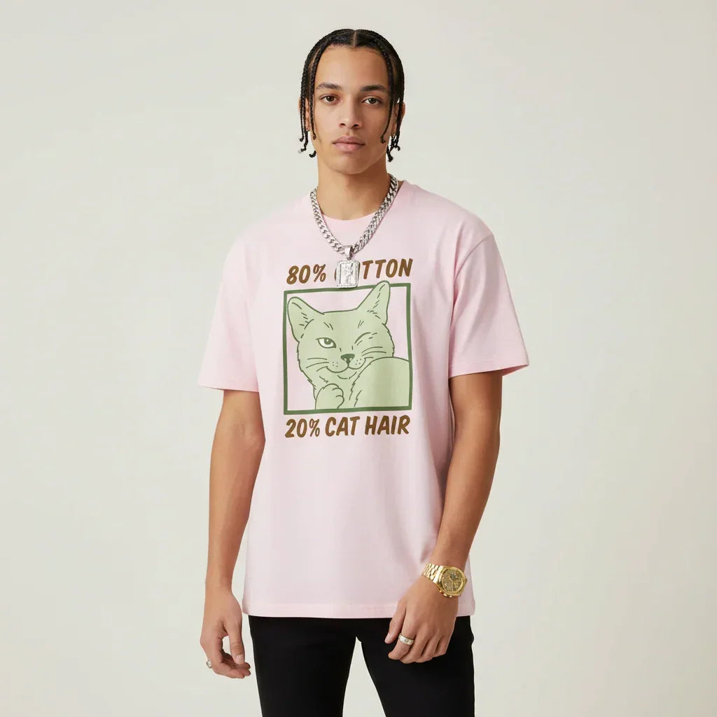 Men’s 80% Cotton 20% Cat Hair T-Shirt | Rebooters