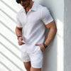 Men’s Slim Fit Button-Down Shirt and Shorts Set for Warm Weather Rebooters mens 2 piece set