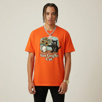 Men’s Van Gogh Cat Sunflower T-Shirt | Rebooters