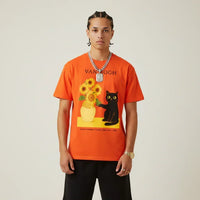 Men’s Van Gogh Cat Sunflowers Graphic Japan T-Shirt | Rebooters