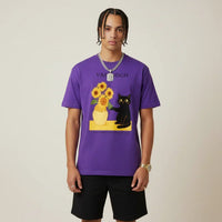 Men’s Van Gogh Cat Sunflowers Graphic Japan T-Shirt | Rebooters