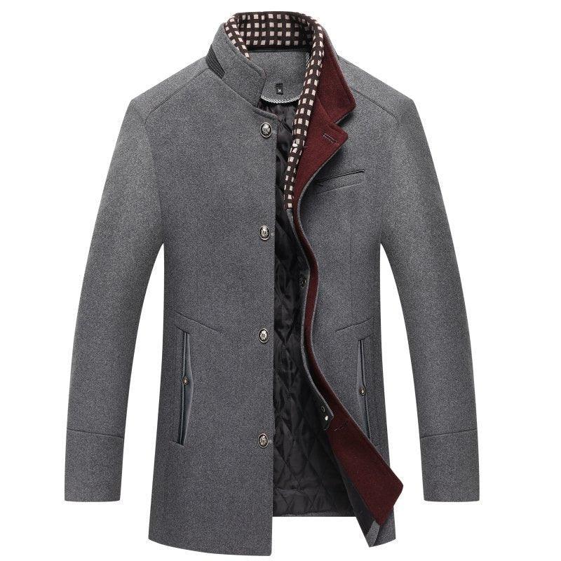 Mens Winter Wool Coat Mid-Length | Lorenzo Stylish Warmth - Rebooters