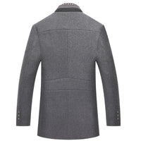 Mens Winter Wool Coat Mid-Length | Lorenzo Stylish Warmth - Rebooters
