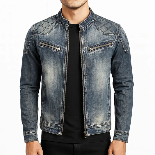 Miguel Angel Men's Retro Denim Jacket | Rebooters