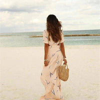 Alianna Women's Maxi Dress with Deep V-Neck Design Rebooters Maxi Women's Dresses
