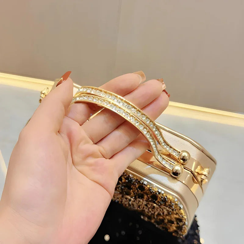 Isabella Teresa Diamond-Encrusted Leather Handbag Rebooters