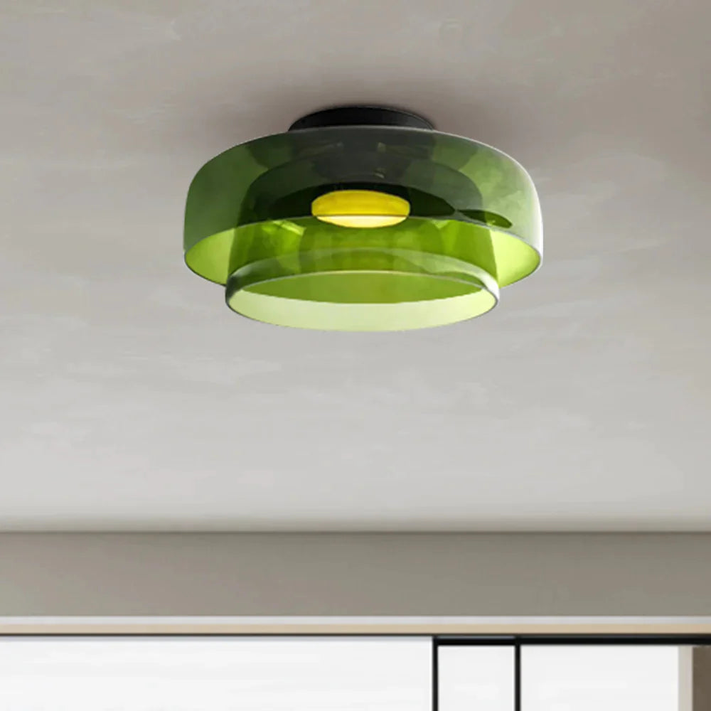 Modern Creative Color Double Glass Ceiling Lamp Design - Rebooters