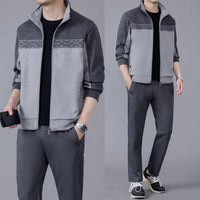 Men's Tracksuit Set with Geometric Accents for Active Comfort Rebooters mens 2 piece set