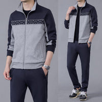 Men's Tracksuit Set with Geometric Accents for Active Comfort Rebooters mens 2 piece set