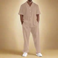 Men’s Casual Set with Breathable Cotton for Summer Comfort Rebooters mens 2 piece set