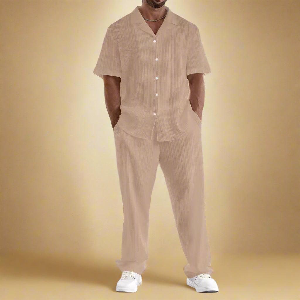 Men’s Casual Set with Breathable Cotton for Summer Comfort Rebooters mens 2 piece set