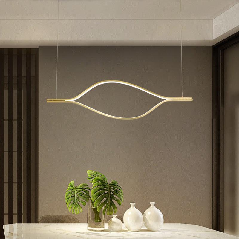Modern Waving Chandelier Light Fixture Metal Pendant Lights - Rebooters