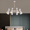 Drum Metallic Ceiling Chandelier Modernism 6 Lights White Gold - Rebooters