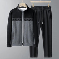Men's Tracksuit Set with Geometric Accents for Active Comfort Rebooters mens 2 piece set