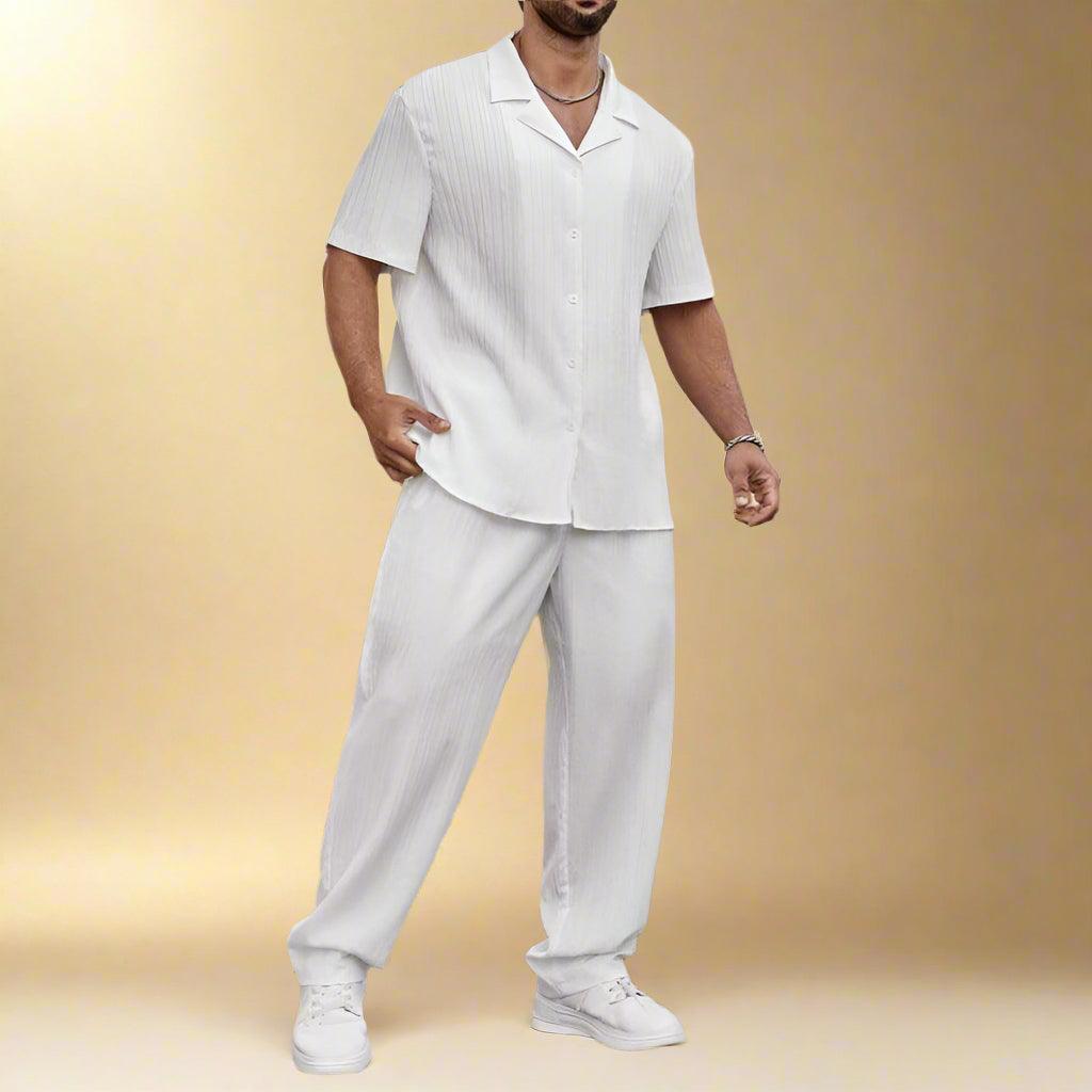 Men’s Casual Set with Breathable Cotton for Summer Comfort Rebooters mens 2 piece set
