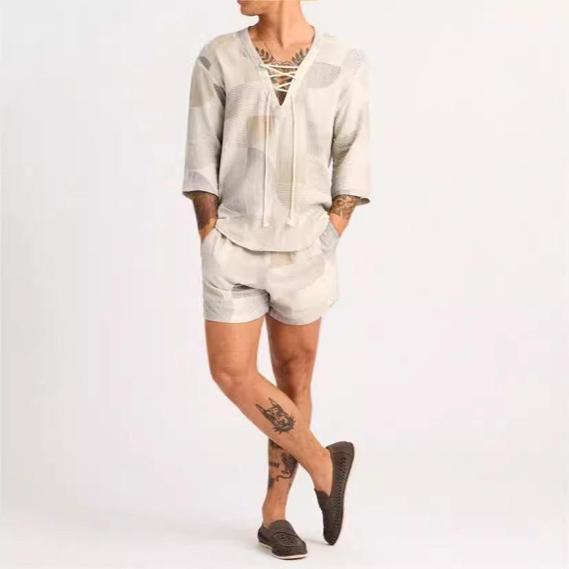 Men’s Casual Set with Breathable Fabric and Relaxed Fit Rebooters mens 2 piece set