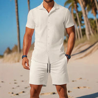 Men’s Slim Fit Embossed Cotton Casual Wear Set Rebooters mens 2 piece set