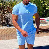 Men’s Casual Summer Set with Breathable Cotton Linen Fabric Rebooters mens 2 piece set