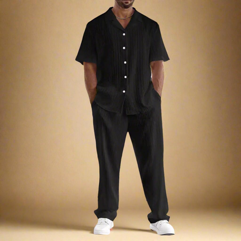 Men’s Casual Set with Breathable Cotton for Summer Comfort Rebooters mens 2 piece set
