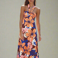 Sophia Elegant Dutch Neck Maxi Dress with Flowing Silhouette for Elegant Wear - Rebooters -Women's Dresses