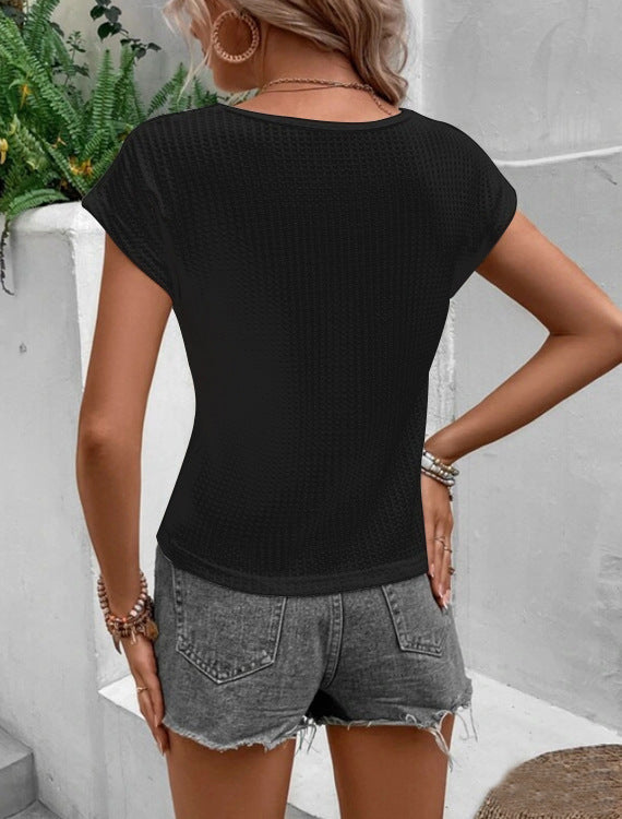 Elegant V-Neck Shirt Top for Women - Casual Chic Style - Rebooters