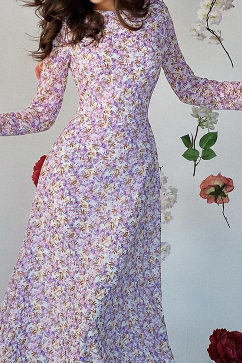 Nellie Petal Whisper Maxi Dress Elegant Floral Gown - Rebooters -Women's Dresses