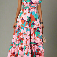 Penelope Statement-Making Puff Sleeve One-Shoulder Maxi Dress for Elegant Occasions - Rebooters -Women's Dresses