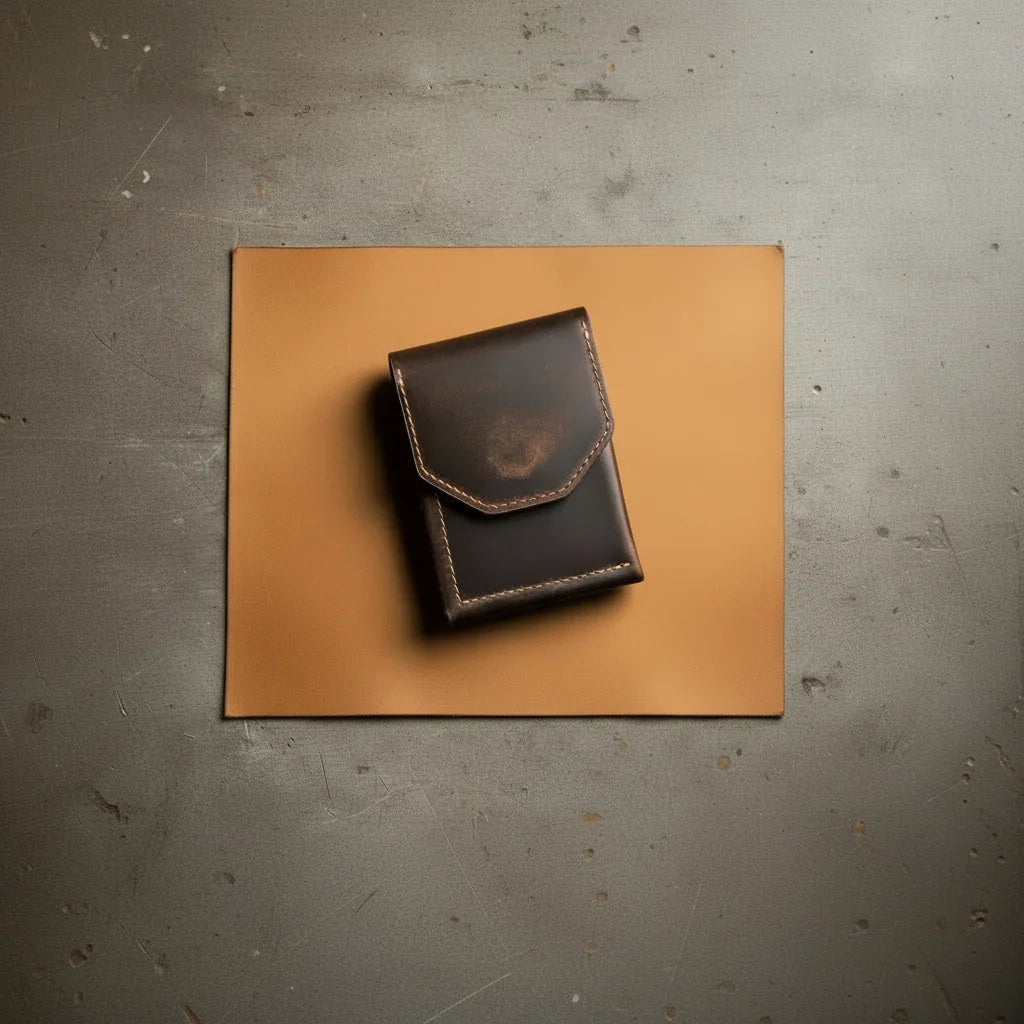 A tan leather best dad ever wallet with flap and visible stitching personalized for men fathers day gift
