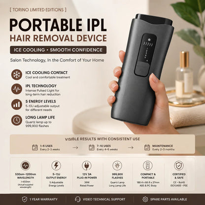 IPL Hair Removal Device for Women Cooling Kit Torino Limited Editions