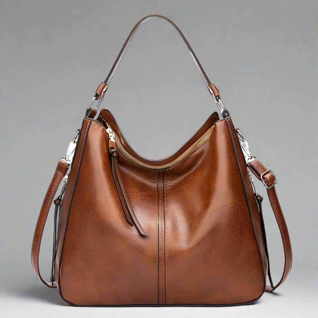 Women Premium Spacious Leather Shoulder Bag for Everyday Use - Rebooters