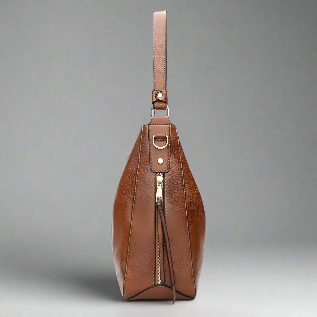 Women Premium Spacious Leather Shoulder Bag for Everyday Use - Rebooters