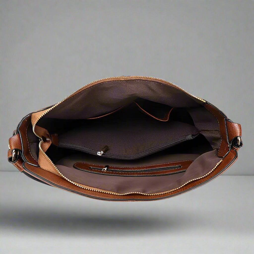 Women Premium Spacious Leather Shoulder Bag for Everyday Use - Rebooters